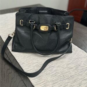 MIchael KORS black satchel with shoulder strap